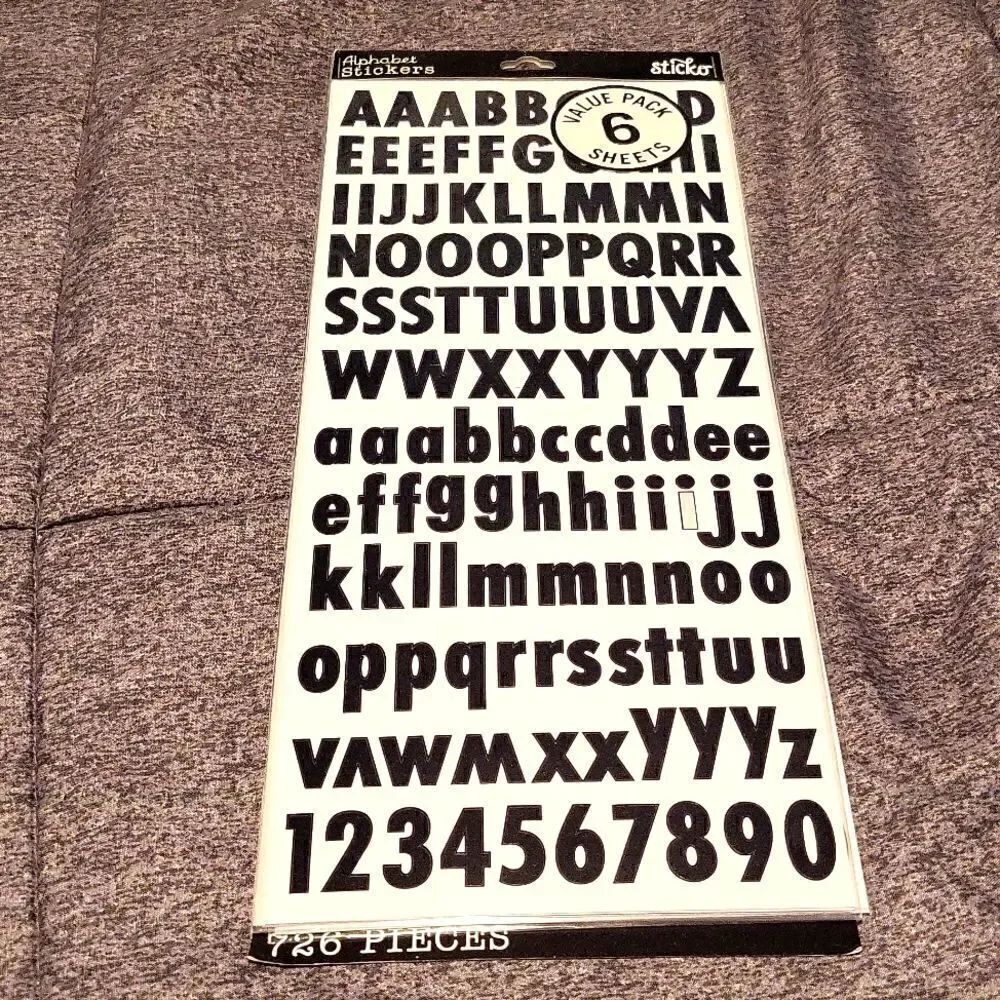 Letters/Number Stickers 